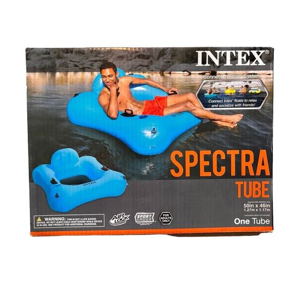 New Sealed Intex River Connect Lounge Inflatable Floating Water Tube Spectra - Picture 5 of 5